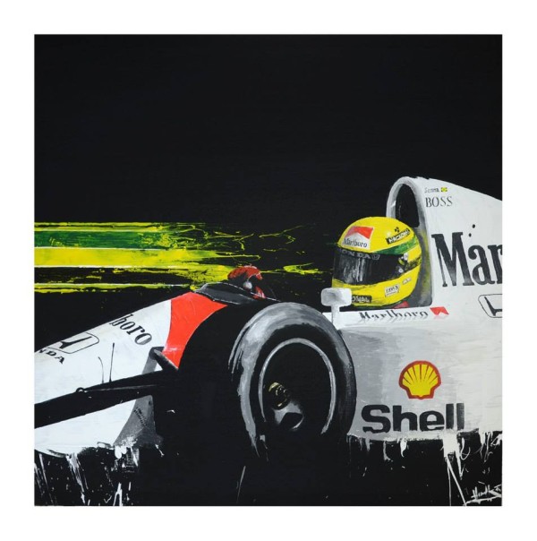 Classic #F1 Artist - Senna Painting by Tom Havlasek